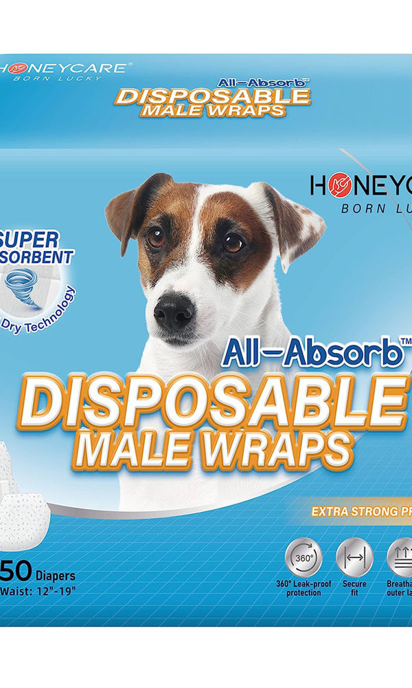 All-Absorb A26 Male Dog Wrap, 50 Count, Small