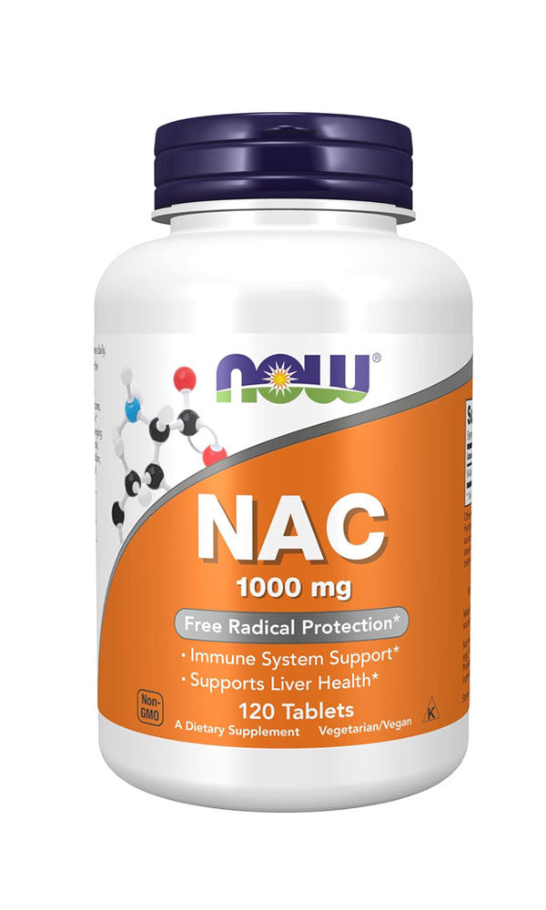 NOW Supplements, NAC (N-Acetyl-Cysteine) 1,000 mg, Free Radical Protection