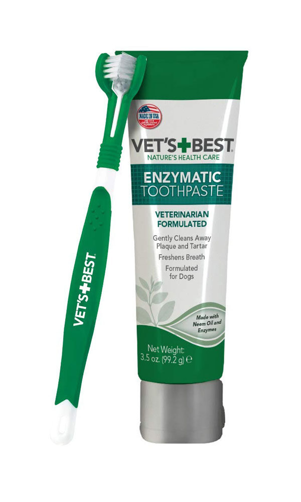 Vet’s Best Dog Toothbrush and Enzymatic Toothpaste Set