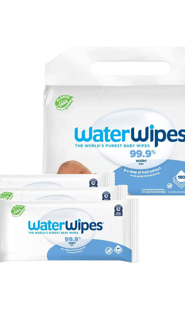 WaterWipes Plastic-Free Original 99.9% Water Based Wipes